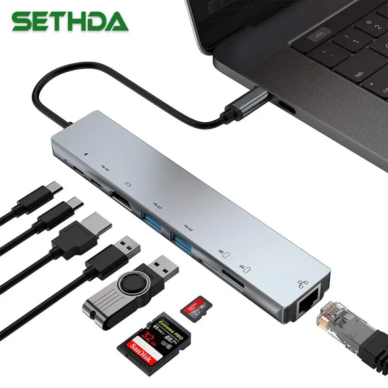 J45 Pd Расширенный концентратор Usb3.1 до 4k HDMI-совместимая док-станция 8 в 1 Usb C концентратор Usb Type-c адаптер
J45 Pd Расширенный концентратор Usb3.1 до 4k HDMI-совместимая док-станция 8 в 1 Usb C концентратор Usb Type-c адаптер