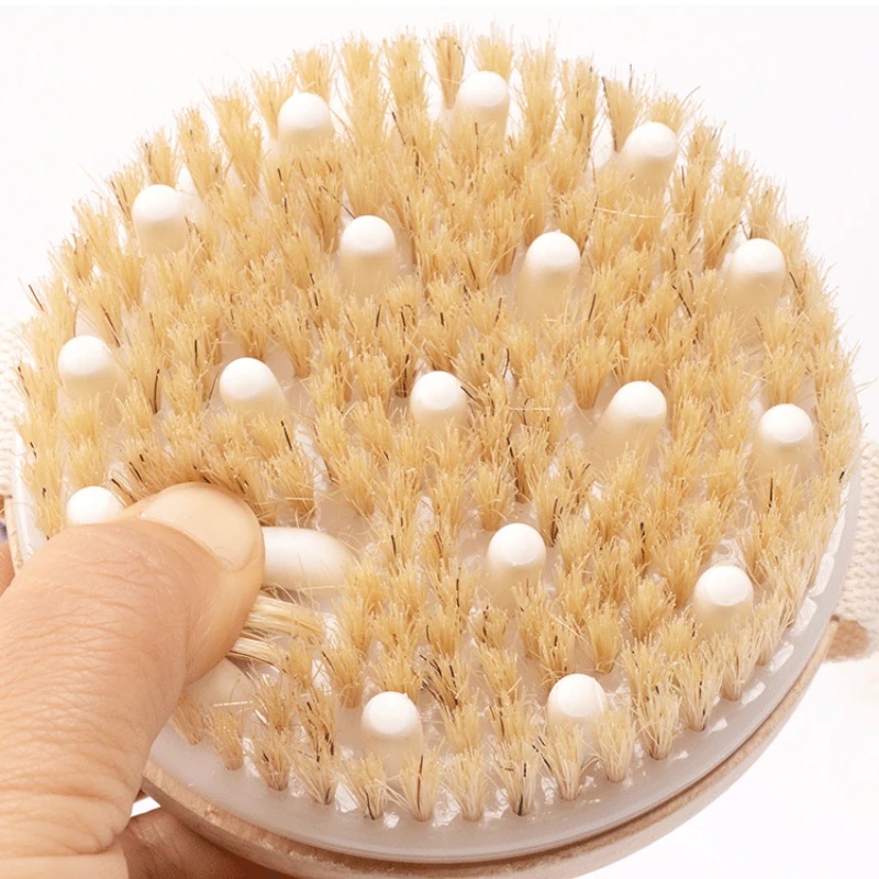 Natural Wood Bristle Brush with Bind Soft Massage Scrub Ball SPA Wet Dry Skin Body Cleaning Bath Massager Stimulates Circulation
Natural Wood Bristle Brush with Bind Soft Massage Scrub Ball SPA Wet Dry Skin Body Cleaning Bath Massager Stimulates Circulation
