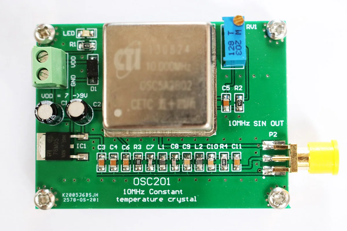 OCS201 OCXO Frequency reference 10MHz Sine Wave High stability Frequency Standard Radio Network Analyzers Electrical Instrument
OCS201 OCXO Frequency reference 10MHz Sine Wave High stability Frequency Standard Radio Network Analyzers Electrical Instrument