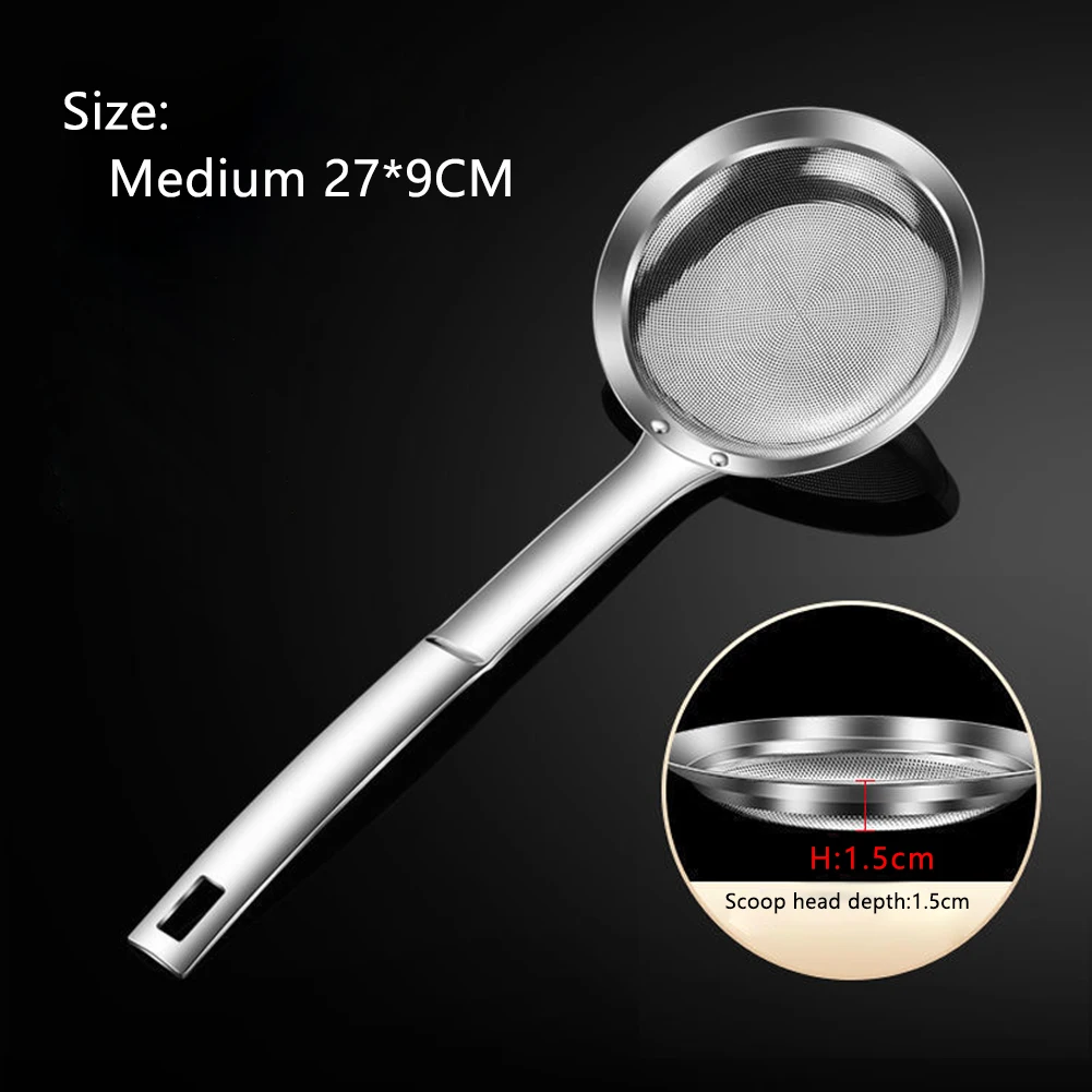 Cooking Tool Durable Hot Pot Spoon Fine Mesh Strainer Multi-functional S/M/L Silver Skimmer Spoon Stainless Steel
Cooking Tool Durable Hot Pot Spoon Fine Mesh Strainer Multi-functional S/M/L Silver Skimmer Spoon Stainless Steel