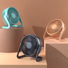 Rotating USB Desk Fan Portable Nightstand Tabletop Cooling Device Quiet Operation Work Office Dorm RV Truck Personal Supplies