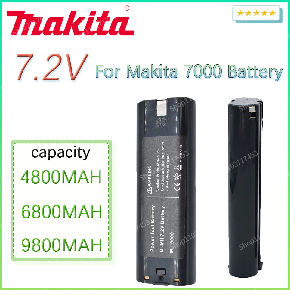 

Аккумуляторная батарея 7,2 в 4800 мАч для Makita 7000 7002 7033-9 191679-4 192695-4 632002-2 632003 в, аккумулятор L50 7,2-2