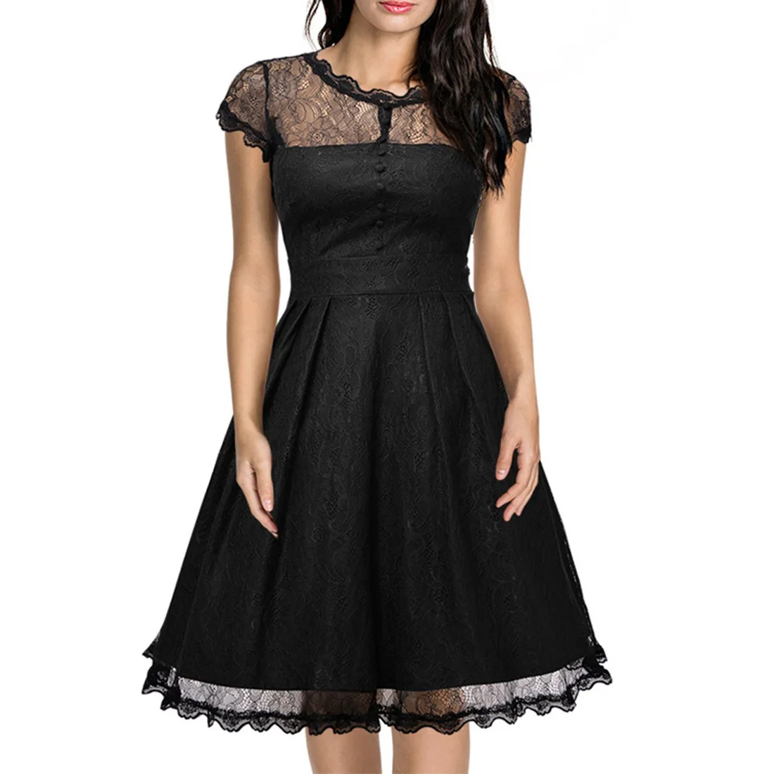 Classy Slim Sexy Lace Dress Women Short Sleeve Mesh Party Fishtail Patchwork Knee Length Bodycon African Robe for Lady Vestidos
Classy Slim Sexy Lace Dress Women Short Sleeve Mesh Party Fishtail Patchwork Knee Length Bodycon African Robe for Lady Vestidos