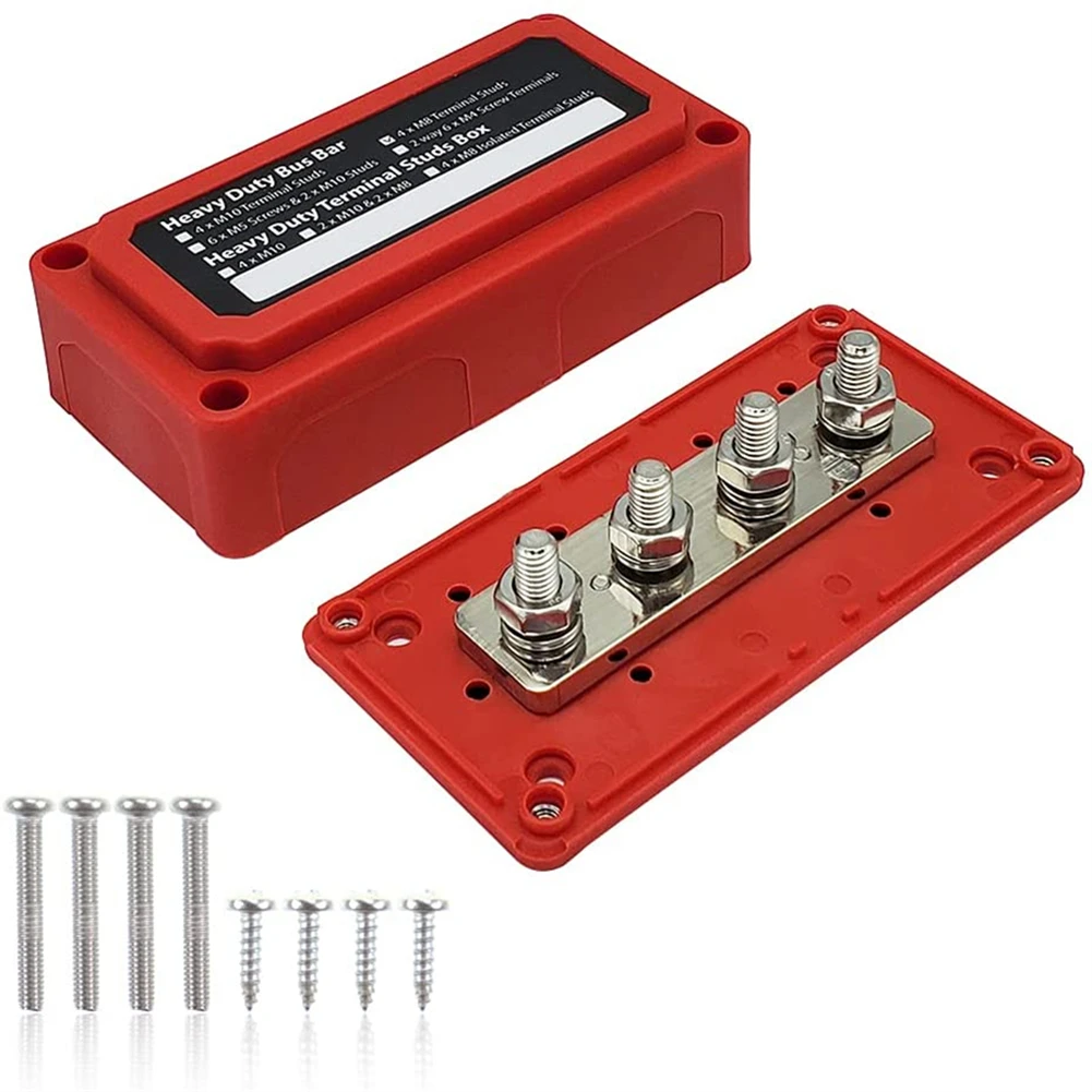 48V 300A Bus Bar Power Distribution Box Terminal Block Heavy Duty Stud Screw Heavy-Duty Module Design Bus-Bar Box Terminal Board
48V 300A Bus Bar Power Distribution Box Terminal Block Heavy Duty Stud Screw Heavy-Duty Module Design Bus-Bar Box Terminal Board