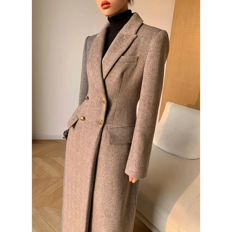 MEXZT Vintage Long Wool Coat Women Elegant Blazer Woolen Jackets Korean Slim Suit Overcoat Winter Office Lady Simple Outwear New
MEXZT Vintage Long Wool Coat Women Elegant Blazer Woolen Jackets Korean Slim Suit Overcoat Winter Office Lady Simple Outwear New