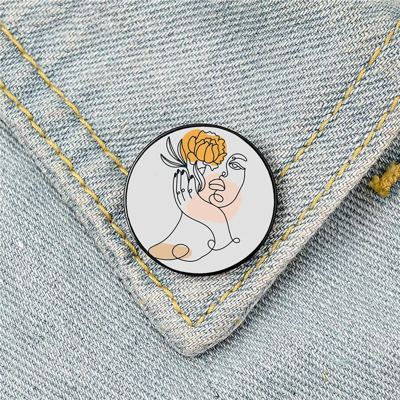 Abstract minimalist woman face line art Floral Flowe Pin Custom Funny Brooches Shirt Lapel Bag Cute Badge Gift for Lover Friends
Abstract minimalist woman face line art Floral Flowe Pin Custom Funny Brooches Shirt Lapel Bag Cute Badge Gift for Lover Friends