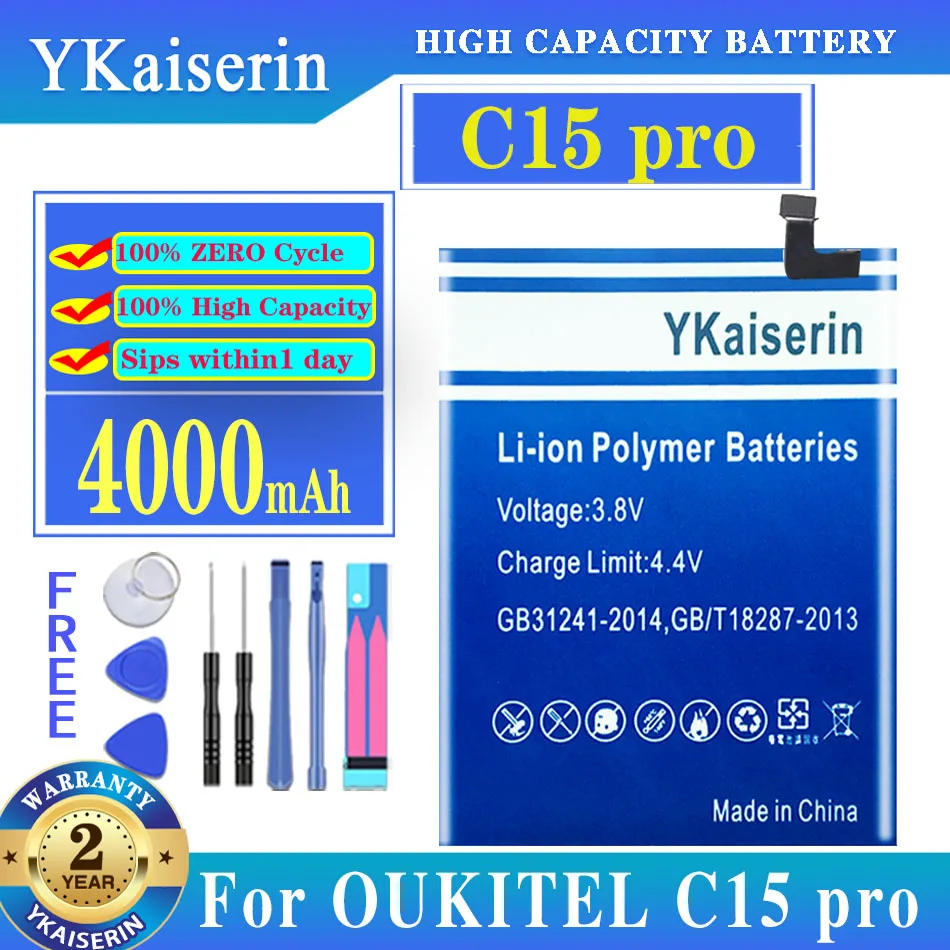 YKaiserin High Capacity Battery 4000mah Battery for Oukitel C15 Pro C15Pro In Stock + Track Code
YKaiserin High Capacity Battery 4000mah Battery for Oukitel C15 Pro C15Pro In Stock + Track Code
