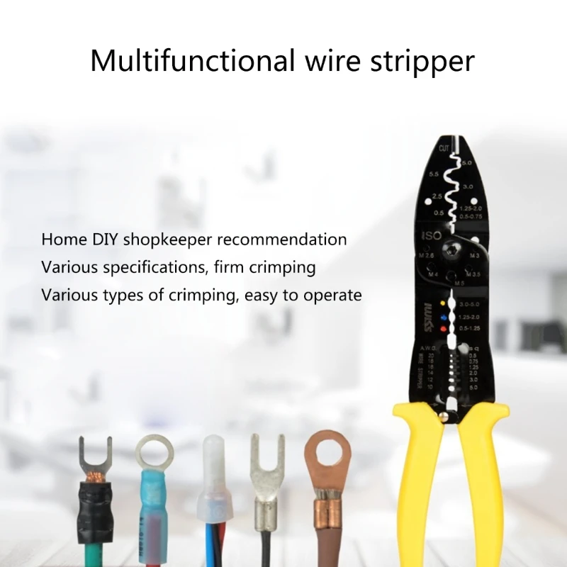 Multifunctional Wire Stripper Wire Crimper Wire Stripper Cutter Repair Tool Wire Stripping Tool Durable Wire Stripper
Multifunctional Wire Stripper Wire Crimper Wire Stripper Cutter Repair Tool Wire Stripping Tool Durable Wire Stripper
