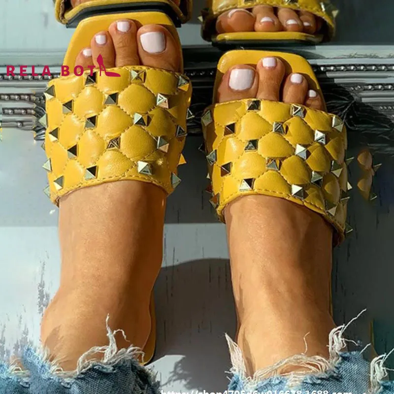 Summer New Style Women's Shoes Flat Rivet Shoes Flat Head One Word Slippers for Women Slides Sandals for Women 2020 Fashion Sexy
Summer New Style Women's Shoes Flat Rivet Shoes Flat Head One Word Slippers for Women Slides Sandals for Women 2020 Fashion Sexy