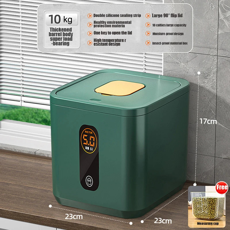 Rice Bucket Insect Proof Moisture-proof Sealed Household Food Grade Rice Jar, Rice Box Flour Rice Storage Rice Can Storage Box
Rice Bucket Insect Proof Moisture-proof Sealed Household Food Grade Rice Jar, Rice Box Flour Rice Storage Rice Can Storage Box