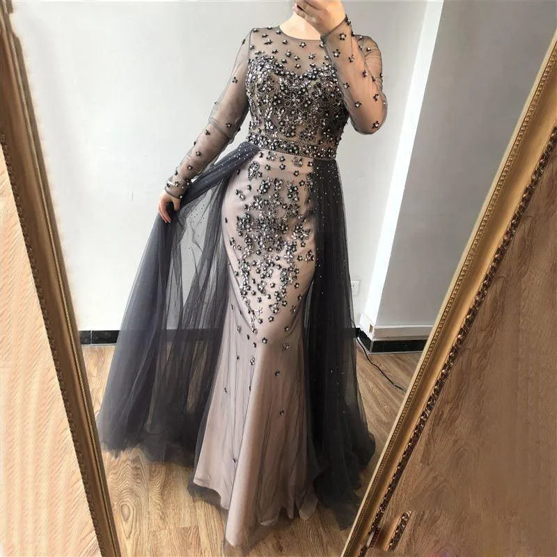 Eightree Full Sleeves Mermaid Evening Dresses Sheer Neck Beads Sequins Prom Dress Tulle Mother Of The Bride Wedding Party Gowns
Eightree Full Sleeves Mermaid Evening Dresses Sheer Neck Beads Sequins Prom Dress Tulle Mother Of The Bride Wedding Party Gowns