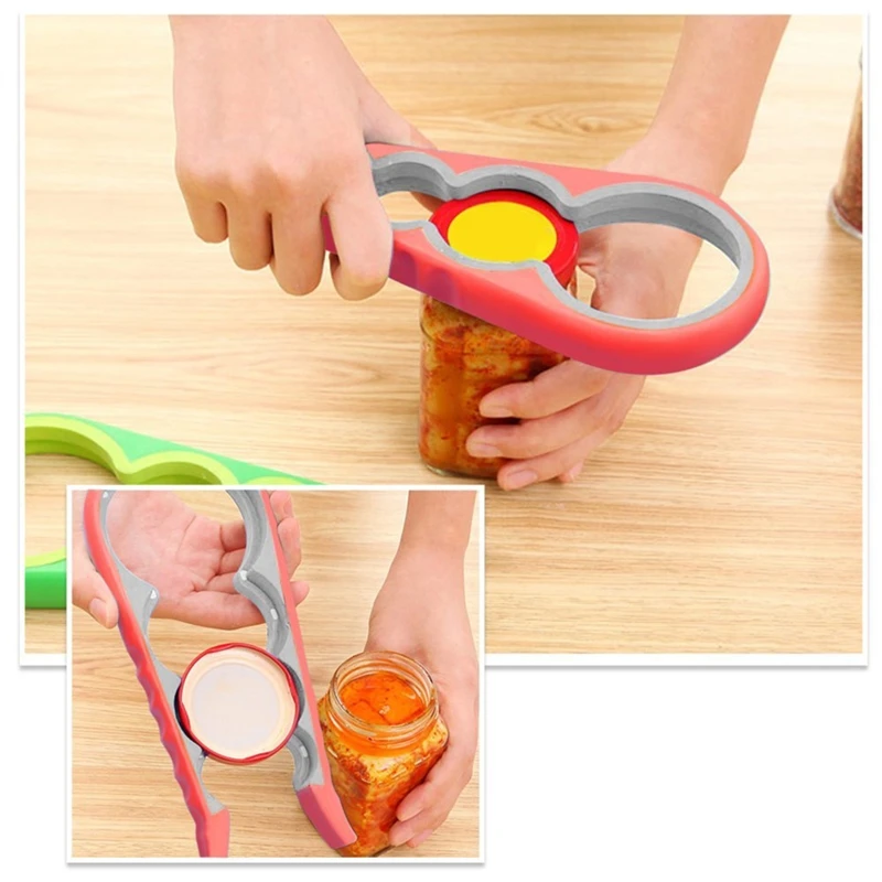 

4 in 1 Creative multifunction Gourd-shaped Can Opener Screw Cap Jar Bottle Wrench Kitchen Tool