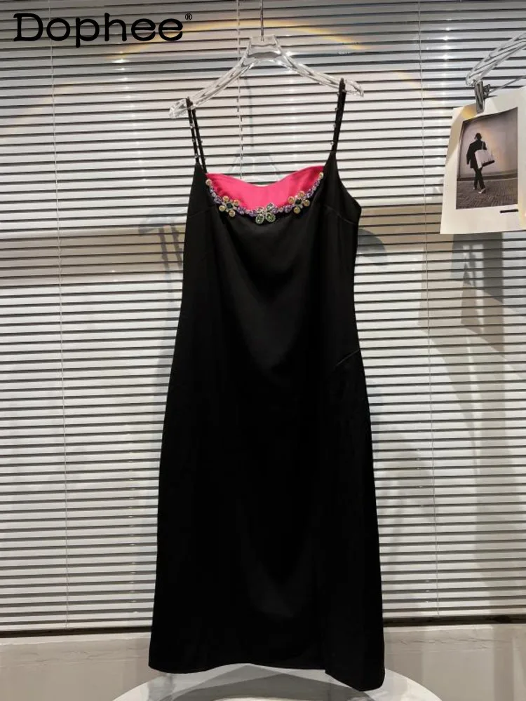 2022 new summer strapless sleevelsss diamond nail bead neckline private dress contrast colors vestido tide
2022 new summer strapless sleevelsss diamond nail bead neckline private dress contrast colors vestido tide
