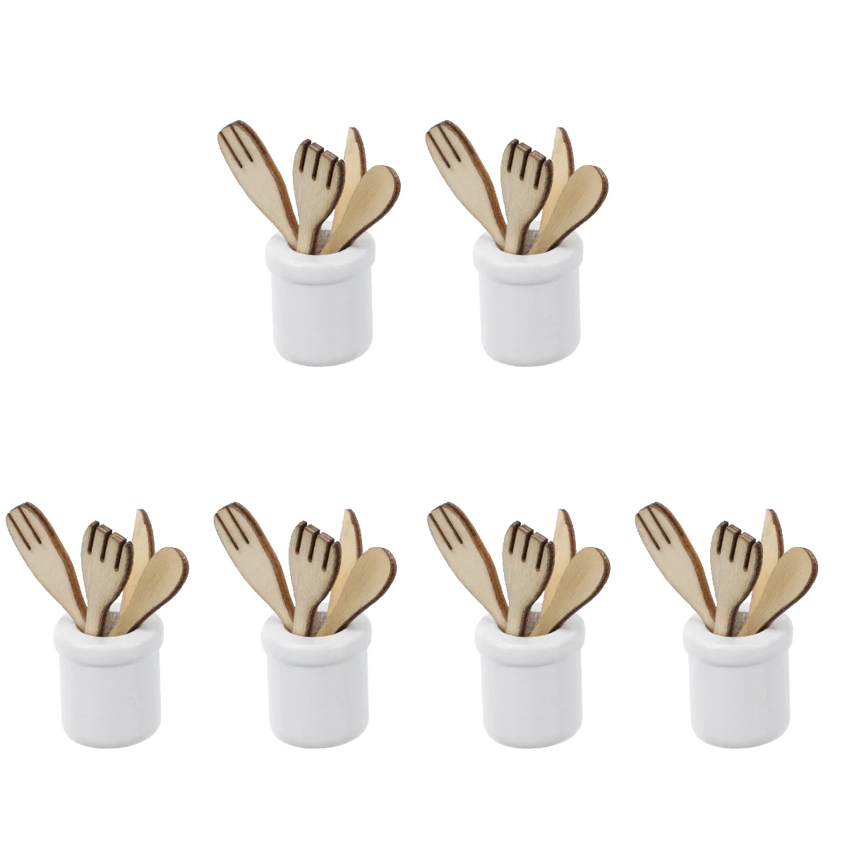 Набор миниатюрных деревянных вилок, 6 комплектов
Набор миниатюрных деревянных вилок, 6 комплектов