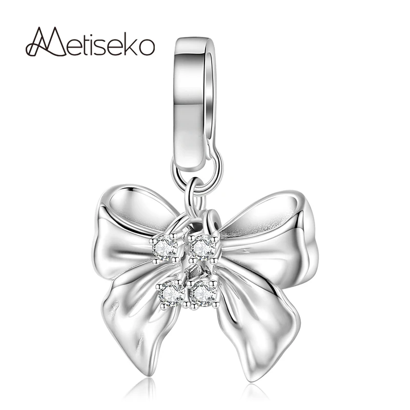 Metiseko 925 Sterling Silver Bowknot Pendant Charm Fit Bracelet Necklace Lovely Simple Jewelry for Women Girls Party DIY Making
Metiseko 925 Sterling Silver Bowknot Pendant Charm Fit Bracelet Necklace Lovely Simple Jewelry for Women Girls Party DIY Making