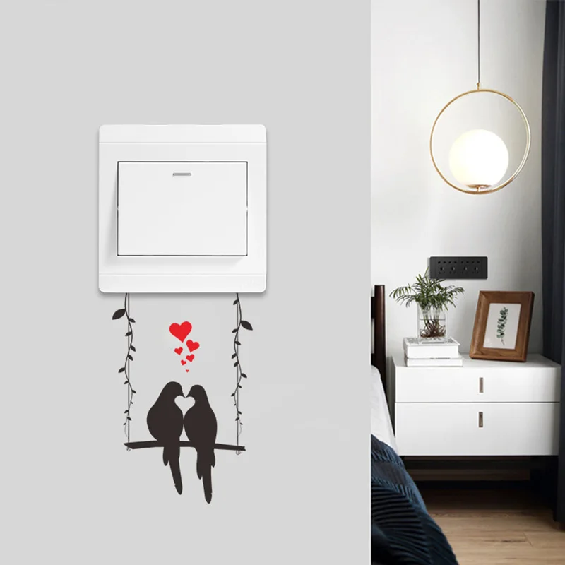 Aesthetic Couple Bird Switch Sticker Home Room Decor Wall Stickers Valentine'S Day Decoration Wallpaper Art Decoration Painting
Aesthetic Couple Bird Switch Sticker Home Room Decor Wall Stickers Valentine'S Day Decoration Wallpaper Art Decoration Painting
