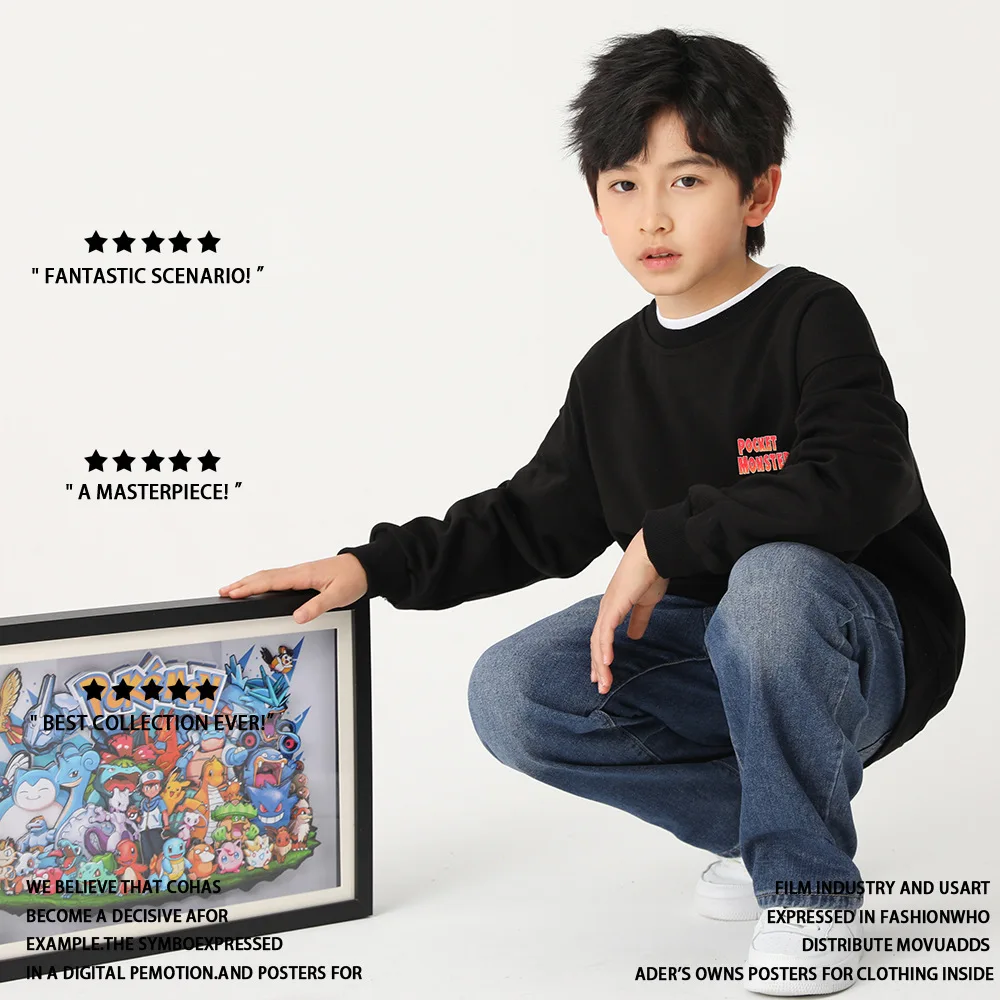 Свитер Покемон Пикачу аниме мультфильм детская одежда модная Осенняя толстовка с круглым воротником Детские свитшоты для мальчиков и девочек
Свитер Покемон Пикачу аниме мультфильм детская одежда модная Осенняя толстовка с круглым воротником Детские свитшоты для мальчиков и девочек