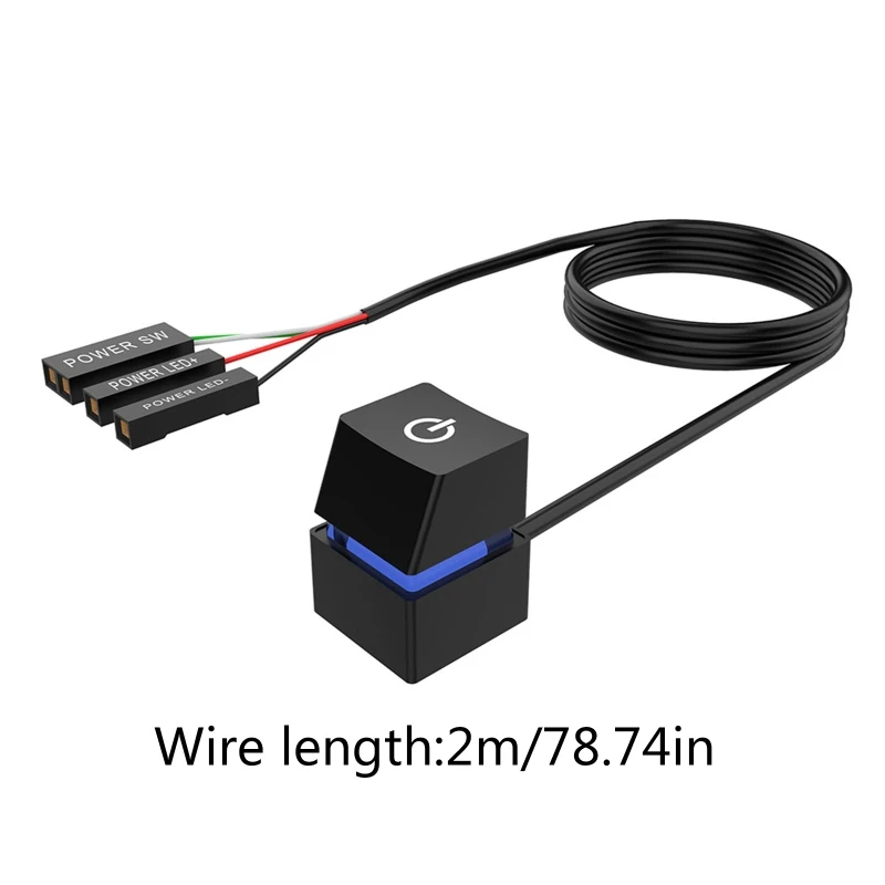 PC Power Button Desktop PC Computer Case Power Switch On Off Push Computer Host Button Supply Supplies with 2m Cable
PC Power Button Desktop PC Computer Case Power Switch On Off Push Computer Host Button Supply Supplies with 2m Cable