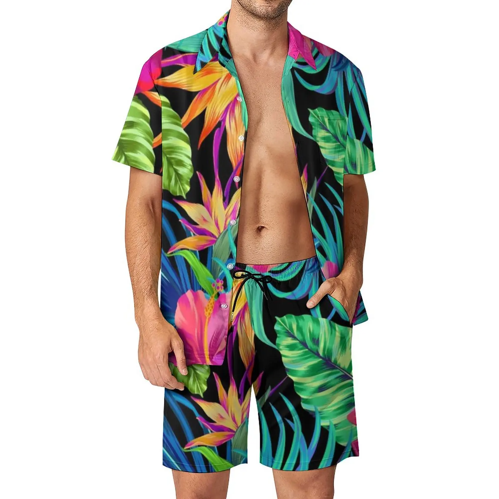 Tropical Floral Men Sets Green Leaf Drive You Mad Hibiscus Cool Casual Shirt Set Short Sleeve Design Shorts Beach Suit Plus Size
Tropical Floral Men Sets Green Leaf Drive You Mad Hibiscus Cool Casual Shirt Set Short Sleeve Design Shorts Beach Suit Plus Size