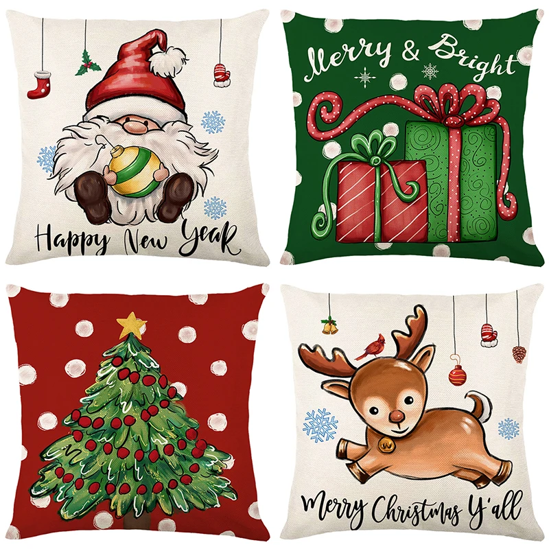 Christmas Throw Pillow Cover Cushion Case Home Office Sofa Bed Cushion Covers Xmas Pillowcases Santa Claus Bells Elk Pillowclips
Christmas Throw Pillow Cover Cushion Case Home Office Sofa Bed Cushion Covers Xmas Pillowcases Santa Claus Bells Elk Pillowclips
