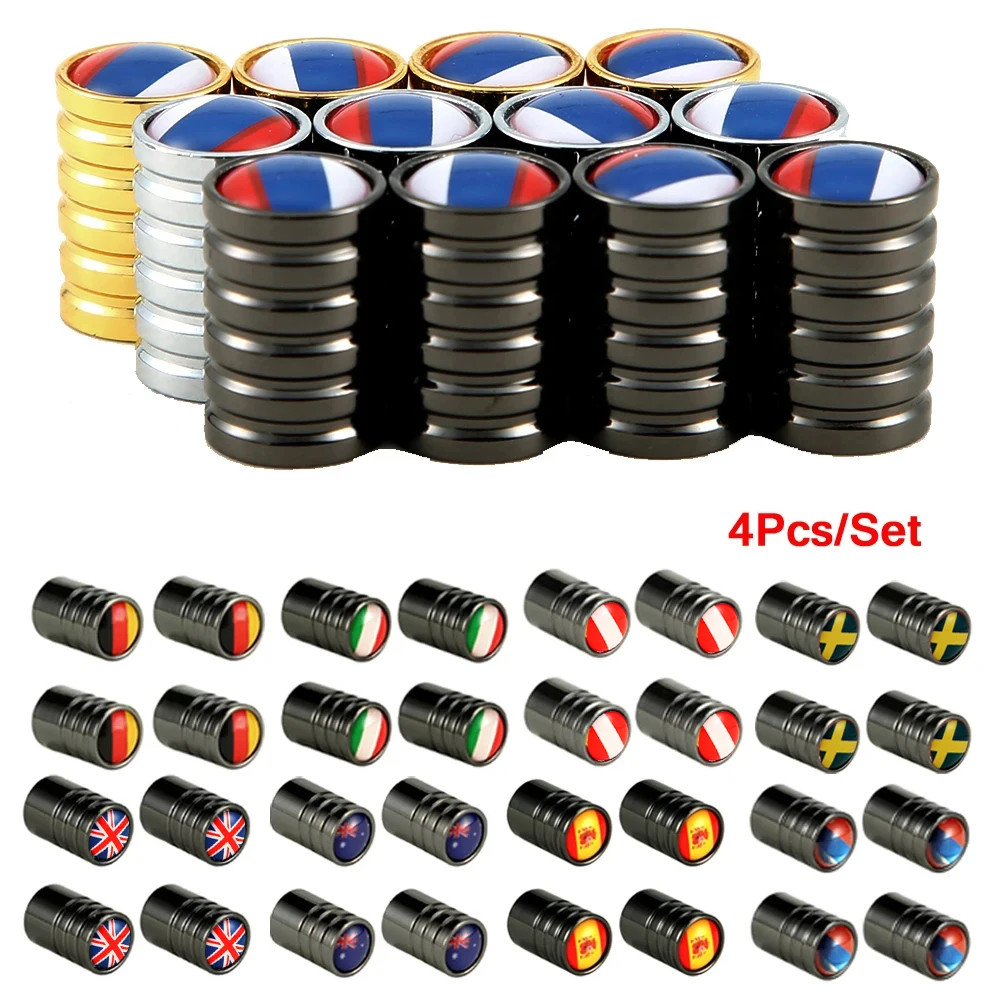 New Style 4Pcs Metal Car Valve Stem Cap with Flag Pattern Tire Valve Stem Caps For Cars Trucks Bikes Motorcycles Auto Parts
New Style 4Pcs Metal Car Valve Stem Cap with Flag Pattern Tire Valve Stem Caps For Cars Trucks Bikes Motorcycles Auto Parts