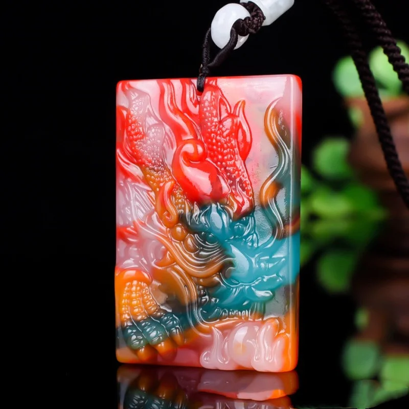 

Xinjiang Gobi Colorful Jade Bibcock Jade Pendant for Men and Women's Handsome Dragon Claws Lucky Pendant Jewelry