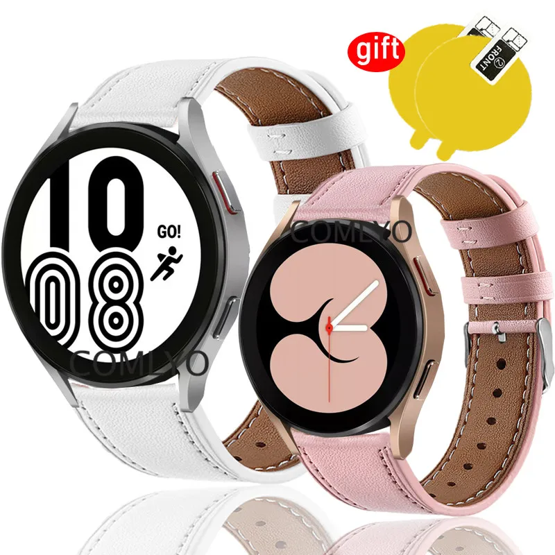 Кожаный ремешок для смарт-часов, защитная пленка для Samsung Galaxy Watch 5 4 Classic 42 мм 46 мм 40 мм 44 мм 
Кожаный ремешок для смарт-часов, защитная пленка для Samsung Galaxy Watch 5 4 Classic 42 мм 46 мм 40 мм 44 мм