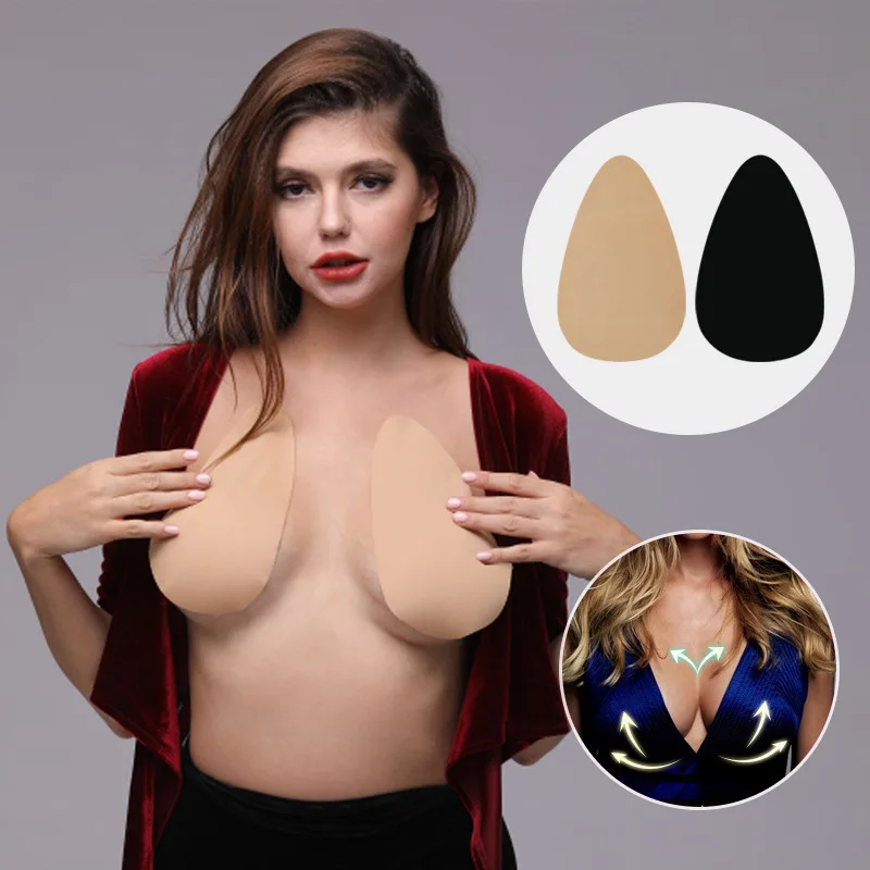

Invisible Silicone Nipple Cover Push Up Bra Adhesive Pasties Boob Breast Lift Tape Cache Teton for Bikini Instant Bust Lifter