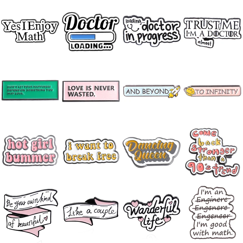 Creative Geometric Colorful English Alphabet Enamel Pins Planet Rocket Love Fun Quotes Alloy Brooch Badge Personality Jewelry
Creative Geometric Colorful English Alphabet Enamel Pins Planet Rocket Love Fun Quotes Alloy Brooch Badge Personality Jewelry