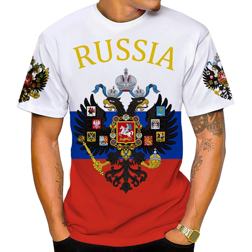 Summer Men's Women's 3d Russian Flag Short-sleeved T-shirt Casual Trend Street T-shirt Unisex Hip-hop Rock Quick-drying T-shirt 
Summer Men's Women's 3d Russian Flag Short-sleeved T-shirt Casual Trend Street T-shirt Unisex Hip-hop Rock Quick-drying T-shirt