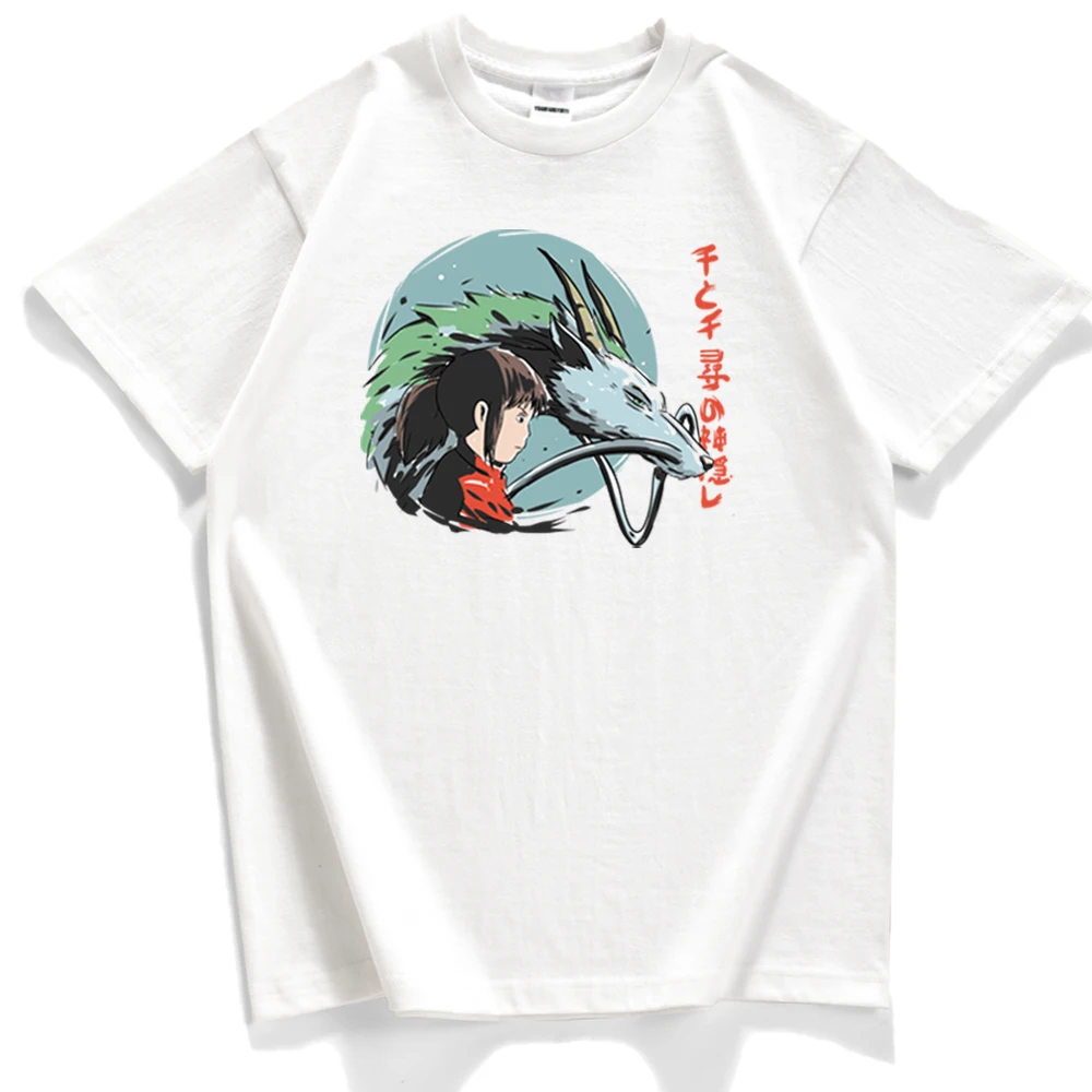 Футболка Spirited Away Ogino Chihiro Мужская, забавный узор, одежда с принтом, летние новые мужские рубашки, брендовая футболка в стиле хип-хоп