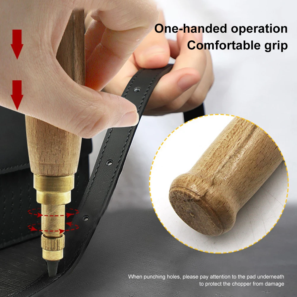7Pcs Leather Hole Punch Set with 6 Replaceable Punch Tips Screw Belt Hole Punch Drill Tool for Sewing Leather Paper Craft
7Pcs Leather Hole Punch Set with 6 Replaceable Punch Tips Screw Belt Hole Punch Drill Tool for Sewing Leather Paper Craft