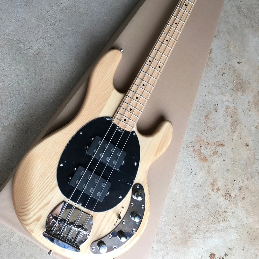 Natural Wood Color 4 Strings Ash Electric Bass Guitar with Active Circuit Maple Fretboard Customizable
Natural Wood Color 4 Strings Ash Electric Bass Guitar with Active Circuit Maple Fretboard Customizable