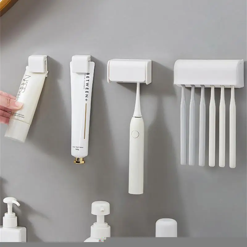 New Punch-free Wall-mounted Toothbrush Holder Toothpaste Holder Toothpaste Storage Rack Bath Organizer Bathroom Accessories
New Punch-free Wall-mounted Toothbrush Holder Toothpaste Holder Toothpaste Storage Rack Bath Organizer Bathroom Accessories