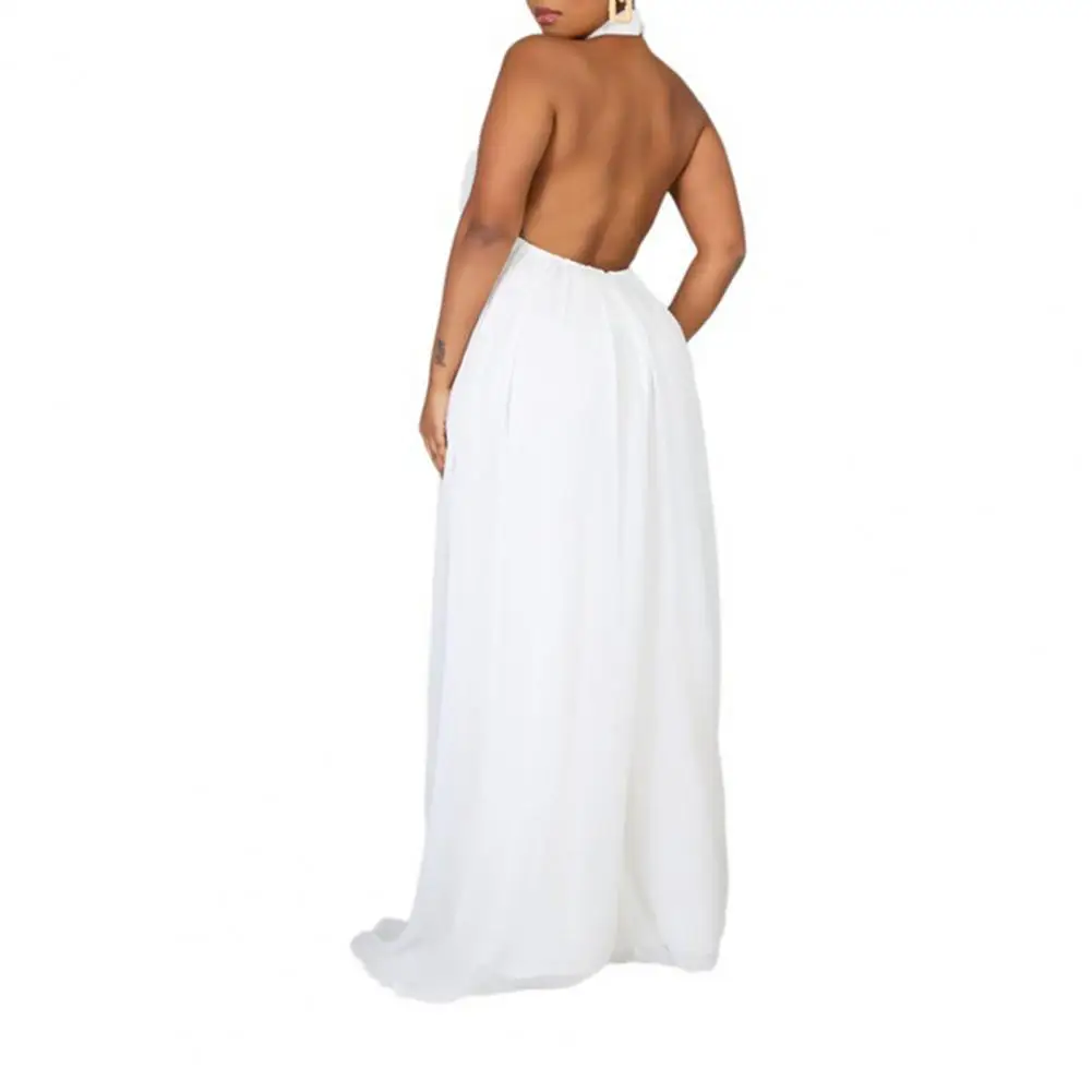Backless Halter Jumpsuit Stylish Women's Summer Sleeveless Halter Jumpsuit Oversized Long Wide Leg Pants in Solid Colors for A
Backless Halter Jumpsuit Stylish Women's Summer Sleeveless Halter Jumpsuit Oversized Long Wide Leg Pants in Solid Colors for A