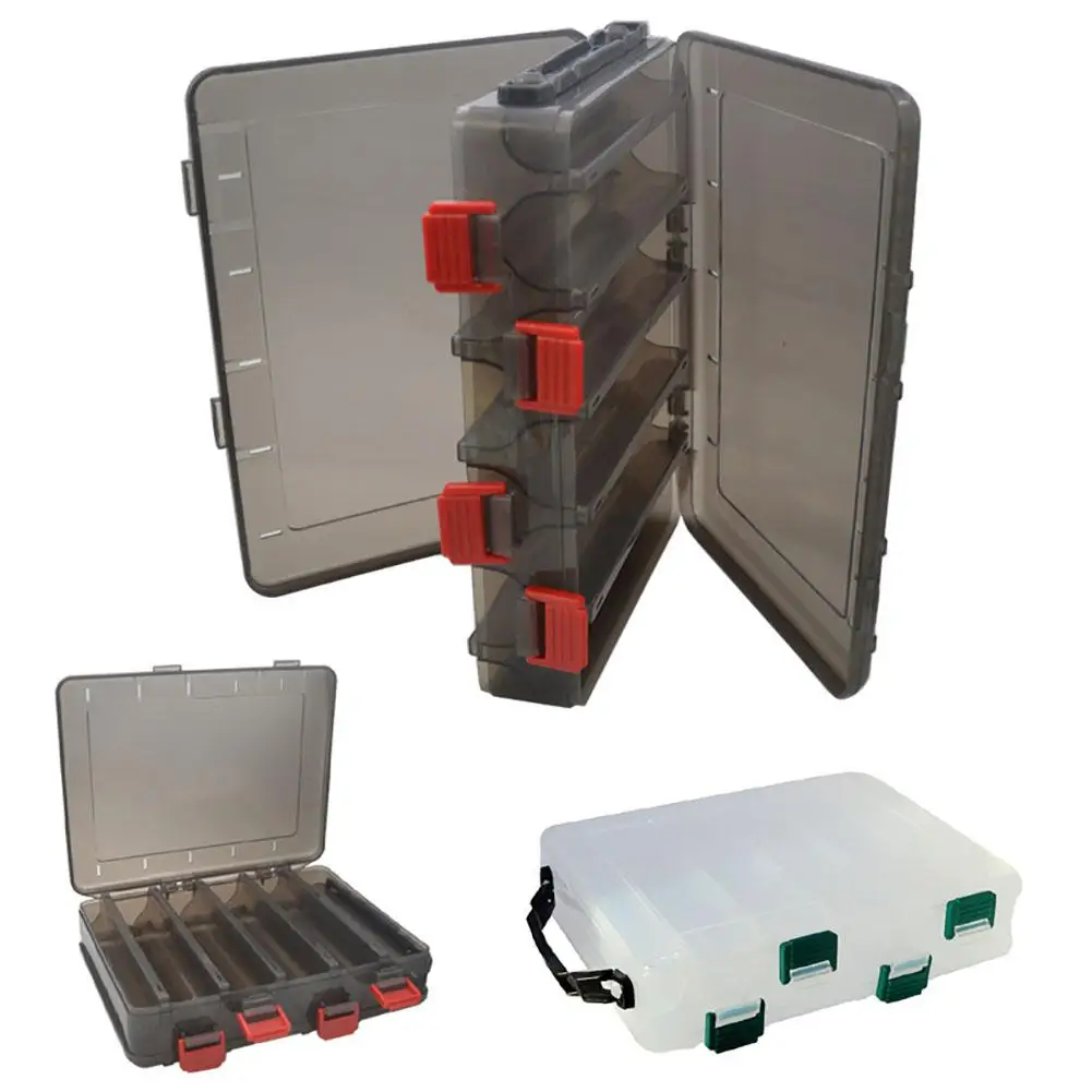 10/14 Compartments Fishing Tackle Box With Handle Waterproof Double-sided Transparent Storage Box Containers Organizer
10/14 Compartments Fishing Tackle Box With Handle Waterproof Double-sided Transparent Storage Box Containers Organizer