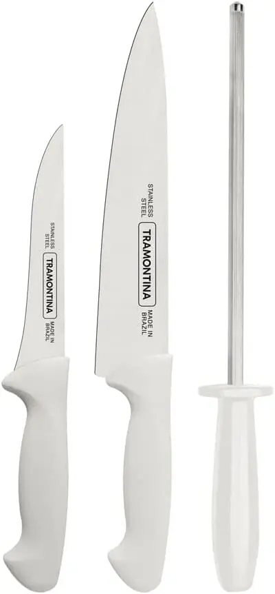 Set of Knives 3 Pieces Premium White Home Cooking Set Boning Bread Meat Handle Kitchen Knives Accessories
Set of Knives 3 Pieces Premium White Home Cooking Set Boning Bread Meat Handle Kitchen Knives Accessories
