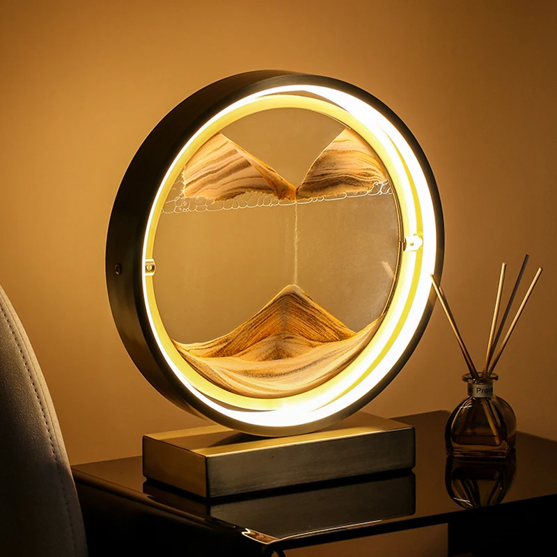 Creative Quicksand Led Table Lamp 360 Rotatable Moving Sand Art Picture Desktop Diy Decorative Light Best Gift
Creative Quicksand Led Table Lamp 360 Rotatable Moving Sand Art Picture Desktop Diy Decorative Light Best Gift