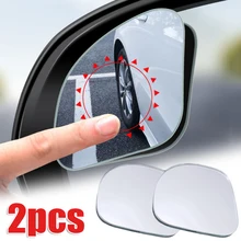 2pcs Sector Shape Car Blind Spot Mirrors Auto Parking Blind Area Auxiliary Mirror 360 Wide Angle Adjustable RearView Mirror