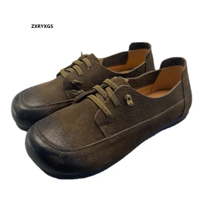 ZXRYXGS Top Cowhide Full Genuine Leather Shoes 2022 Spring Retro Sneakers Flat Soft Bottom Comfort Casual Sneakers Women's Shoes
ZXRYXGS Top Cowhide Full Genuine Leather Shoes 2022 Spring Retro Sneakers Flat Soft Bottom Comfort Casual Sneakers Women's Shoes