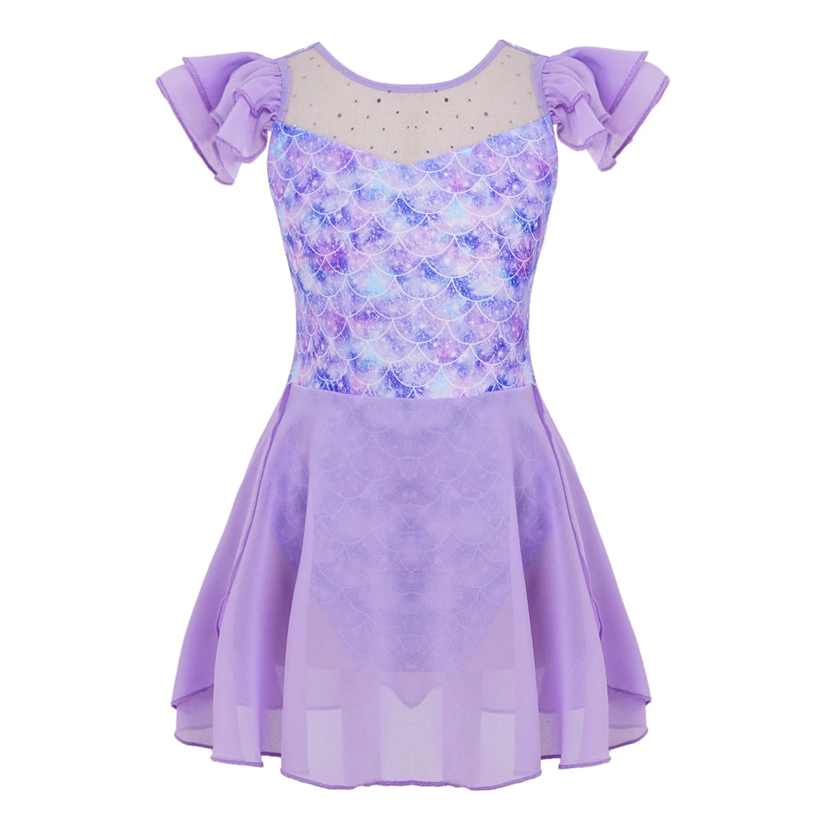 Kids Girls Ballet Tutu Dress Performance Mermaid Princess Dance Dress Flying Sleeve Hollow Back Mesh Gymnastics Leotard Dress 
Kids Girls Ballet Tutu Dress Performance Mermaid Princess Dance Dress Flying Sleeve Hollow Back Mesh Gymnastics Leotard Dress