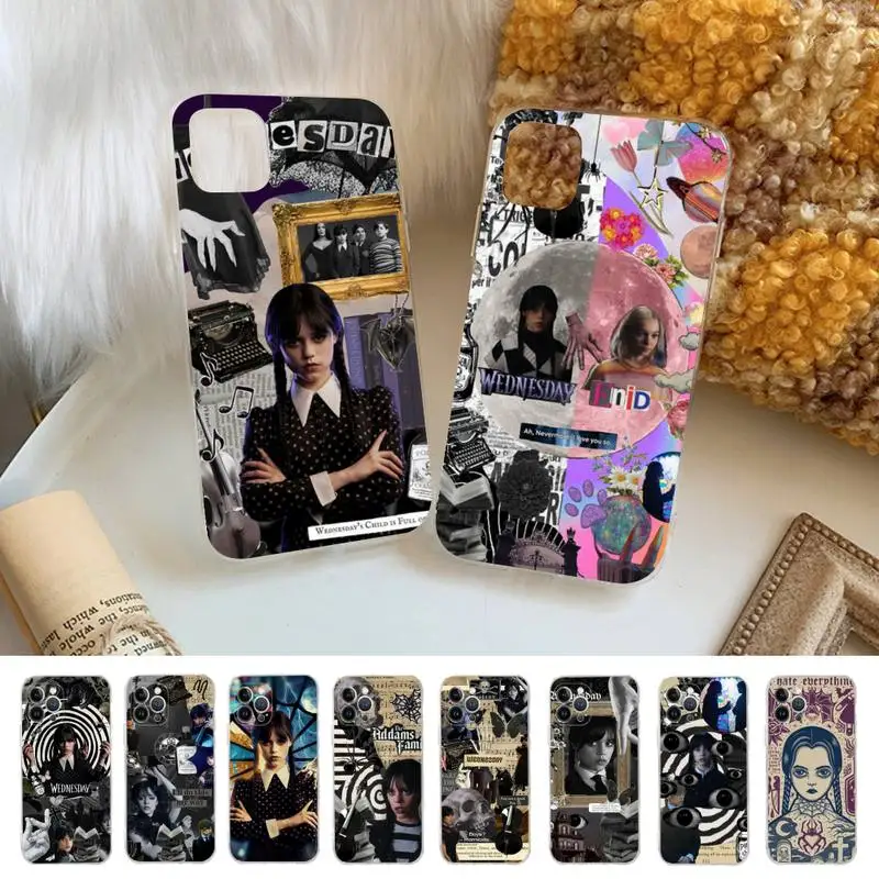 Wednesday Addams Phone Case For iPhone 13 14 Pro Max XS XR 12 11 Pro 13 Mini 6 7 8 Plus Clear Back Cover Capa
Wednesday Addams Phone Case For iPhone 13 14 Pro Max XS XR 12 11 Pro 13 Mini 6 7 8 Plus Clear Back Cover Capa