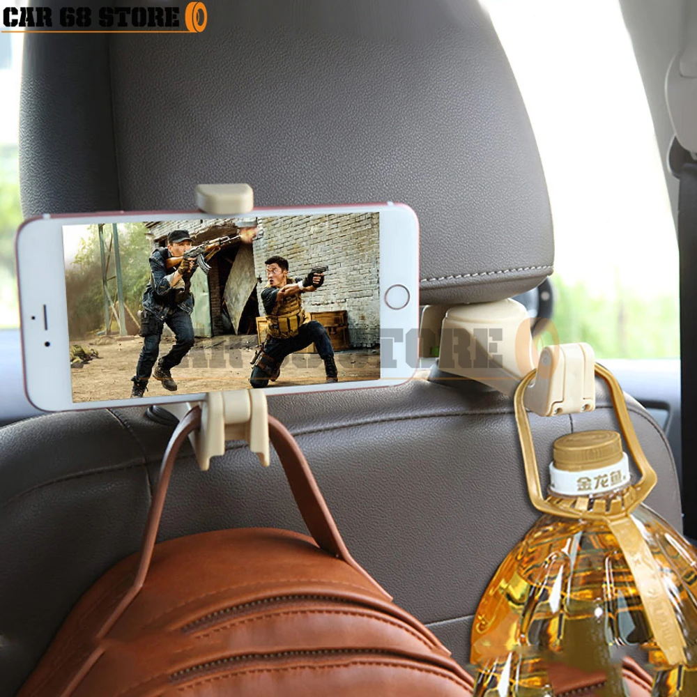 Universal Car Headrest Hooks With Phone Holder Backseat Support Mobile Back Seat Kid Clip For Bag Handbag Houseware
Universal Car Headrest Hooks With Phone Holder Backseat Support Mobile Back Seat Kid Clip For Bag Handbag Houseware