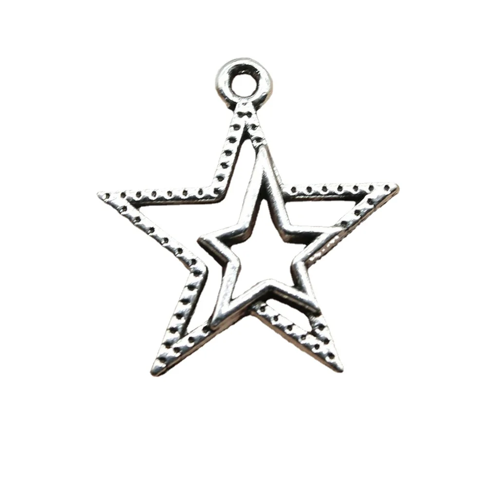 100Pcs/lot Antique Silver Color Star Charms Pendant for DIY Necklace Bracelet Jewelry Making Accessories
100Pcs/lot Antique Silver Color Star Charms Pendant for DIY Necklace Bracelet Jewelry Making Accessories