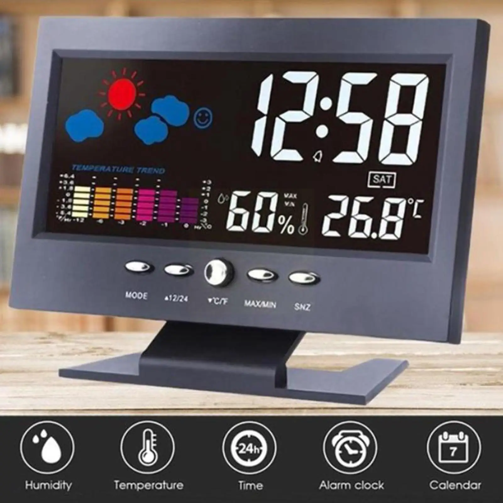 Led Digital Alarm Clock Table Clock Radio Alarm With Calendar Display Temperature D3s1
Led Digital Alarm Clock Table Clock Radio Alarm With Calendar Display Temperature D3s1