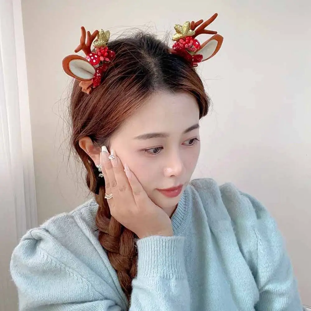Headband Korean Hair Accessories Mushroom Deer Horn Barrette Elk Hair Hoop Antler Hairpin Children Hair Clip Christmas Headwear
Headband Korean Hair Accessories Mushroom Deer Horn Barrette Elk Hair Hoop Antler Hairpin Children Hair Clip Christmas Headwear
