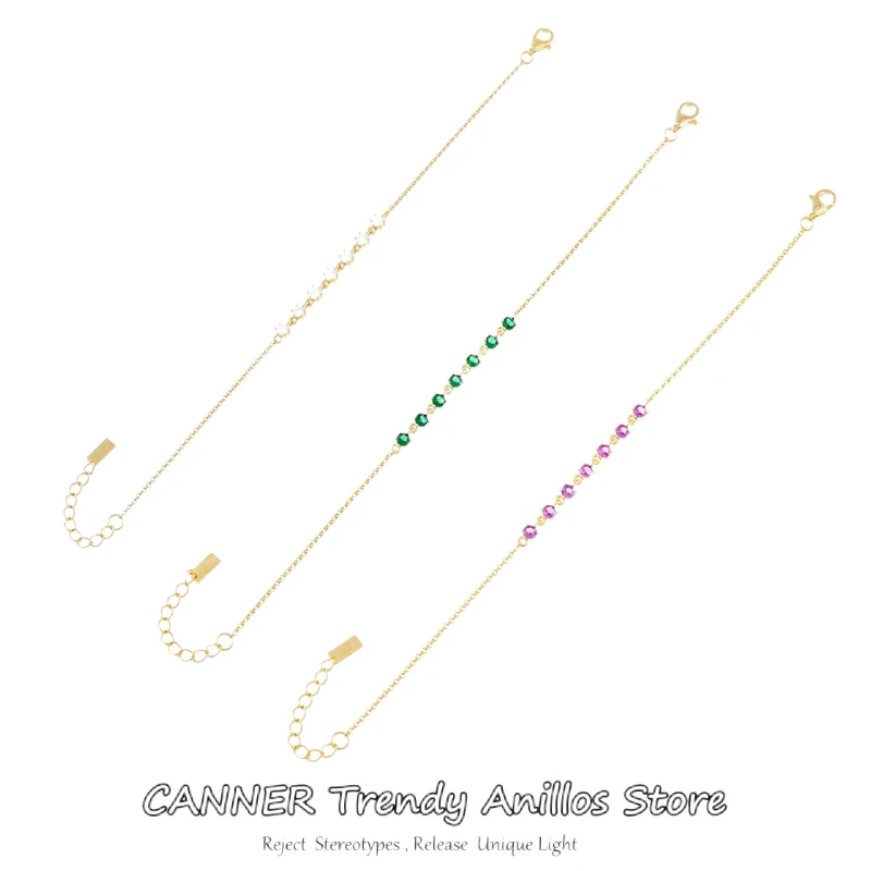 CANNER 925 Sterling Silver Ladies White Red Green Cubic Zirconia Tennis Bracelet Women Girl Fashion Box Chain Bracelets Jewelry 
CANNER 925 Sterling Silver Ladies White Red Green Cubic Zirconia Tennis Bracelet Women Girl Fashion Box Chain Bracelets Jewelry