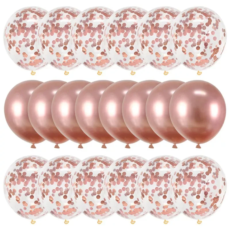 20Pcs Rose Gold Balloon Set Confetti Metallic Balloons Birthday Party Wedding Decoration Anniversary Globals Baby Shower Balloon
20Pcs Rose Gold Balloon Set Confetti Metallic Balloons Birthday Party Wedding Decoration Anniversary Globals Baby Shower Balloon