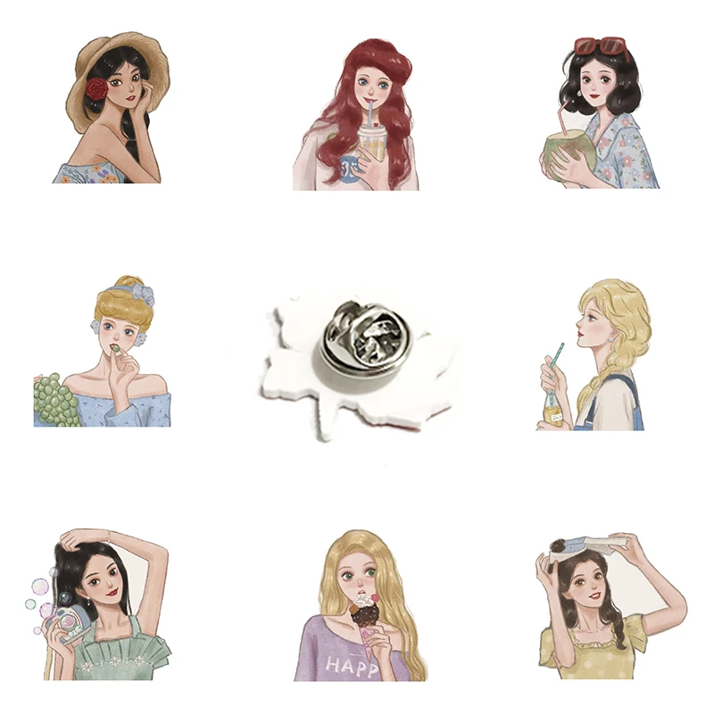 Disney Cartoon Hand-painted Bright Princess Lapel Pins Epoxy Resin Brooches for Clothing Decoration Design Gifts Jewelry FSD379
Disney Cartoon Hand-painted Bright Princess Lapel Pins Epoxy Resin Brooches for Clothing Decoration Design Gifts Jewelry FSD379