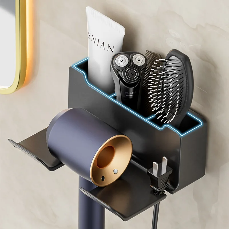 Wall Mounted Hair Dryer Holder for Dyson Bathroom Shelf Without Drilling Plastic Hair Dryer Stand Bathroom Organizer
Wall Mounted Hair Dryer Holder for Dyson Bathroom Shelf Without Drilling Plastic Hair Dryer Stand Bathroom Organizer